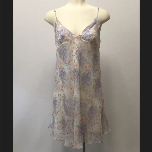 Joie Caspara Porcelain Silk  Dress - Sz: L