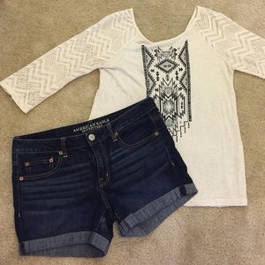 American eagle cuffed shorts