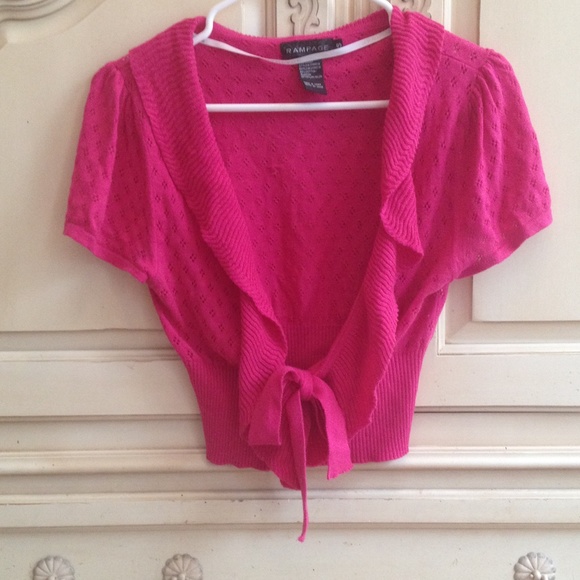 Hot pink shrug