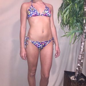 3- New String Bikini Red Blue Yellow & White