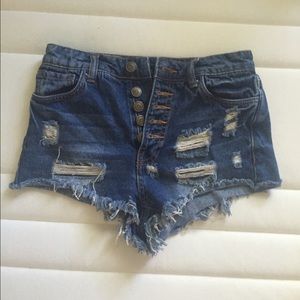 Forever 21 Distressed Denim Shorts