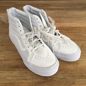 Vans Perf Leather Sk8-Hi Slim Zip - W6.5 - NEW
