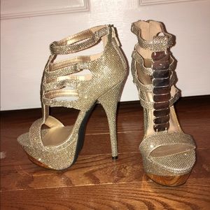 Bebe gold heels
