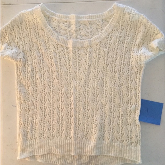 White knit sweater