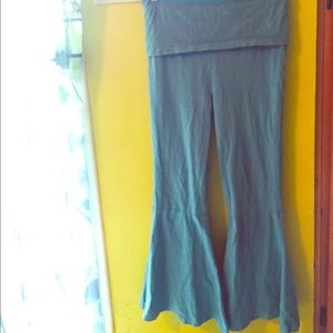 Blue Sky super flare bellbottom yoga pants funky