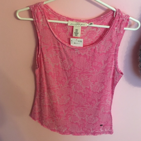 Pink flower tank top