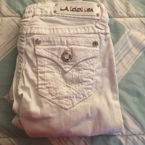 White LA Idol jeans