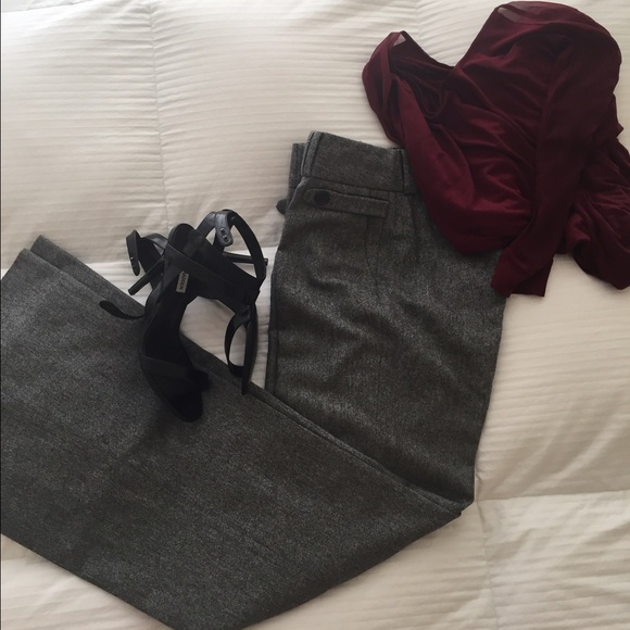 Banana Republic Wide Leg Wool Trouser