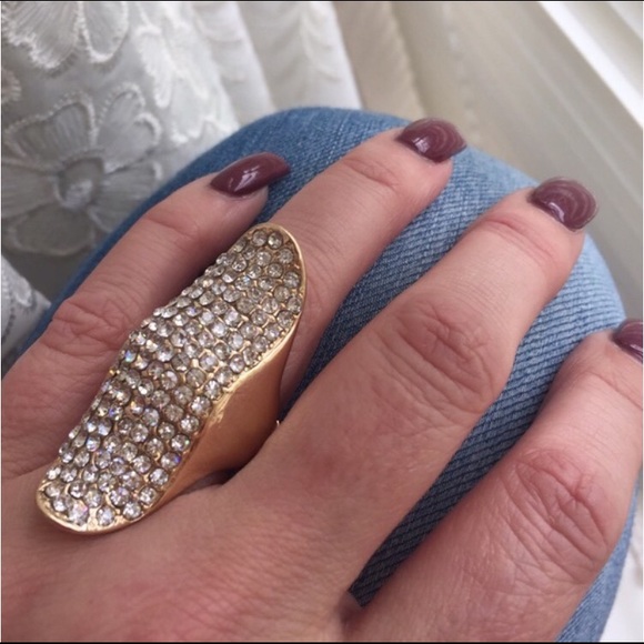 Jewelry - Rhinestone Encrusted Wavy Ring