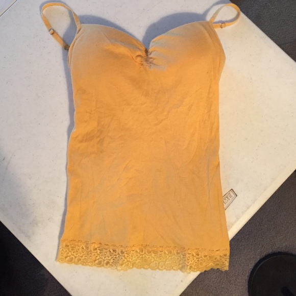Push up bra tank top with lace detail