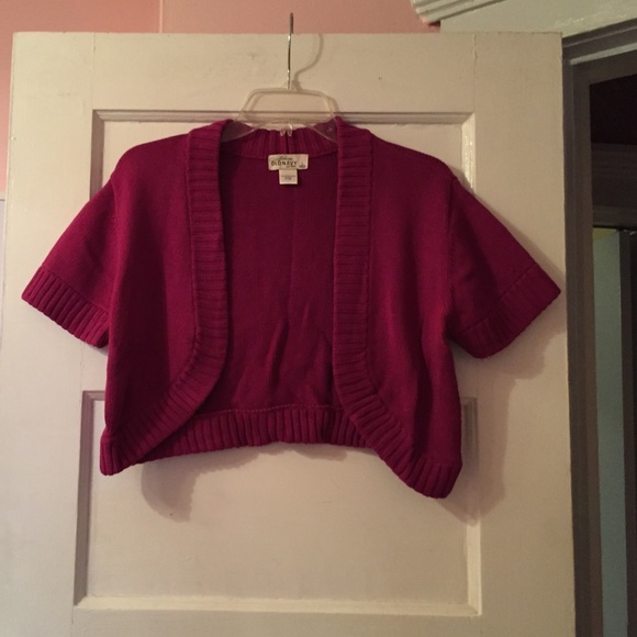 SOLD! Old Navy Knit Raspberry Shrug - Picture 3 of 4