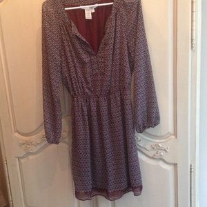 Boho long sleeved dress