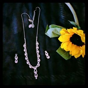 Earrings and necklace matching set