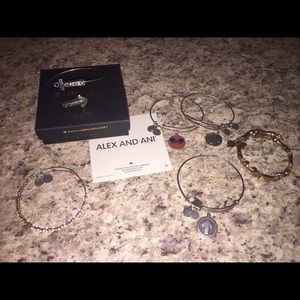 6 Alex and Ani Bracelets