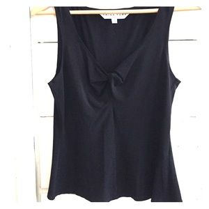 Trina Turk Black top with front knot detail