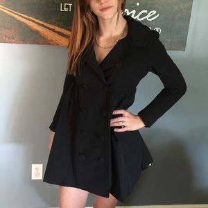 Black Babydoll Trench Coat