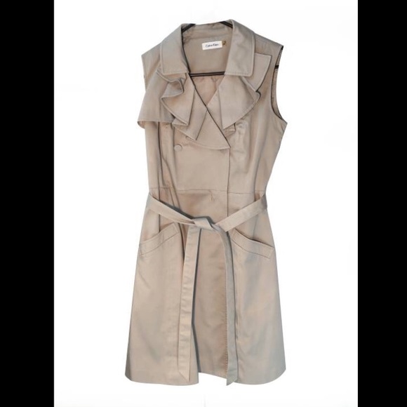Calvin Klein Dresses & Skirts - Calvin Klein Khaki wrap dress Calvin Klein Dresses & Skirts - Calvin Klein Khaki wrap dress