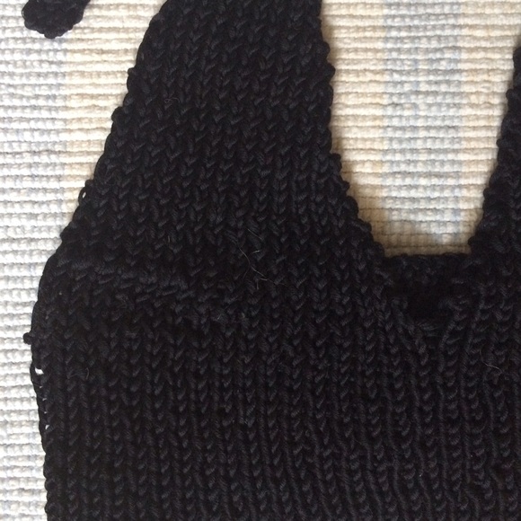 Sold ❤️Hand Knit Halter Bralette - Picture 3 of 3