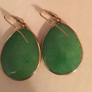 Stella dot green drop earrings
