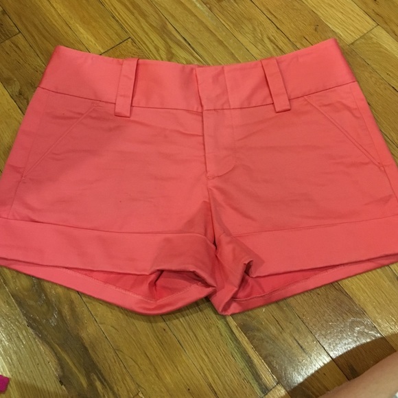 Alice + Olivia coral shorts