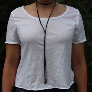 Aruba suede wrap choker w adjustable sliding bead