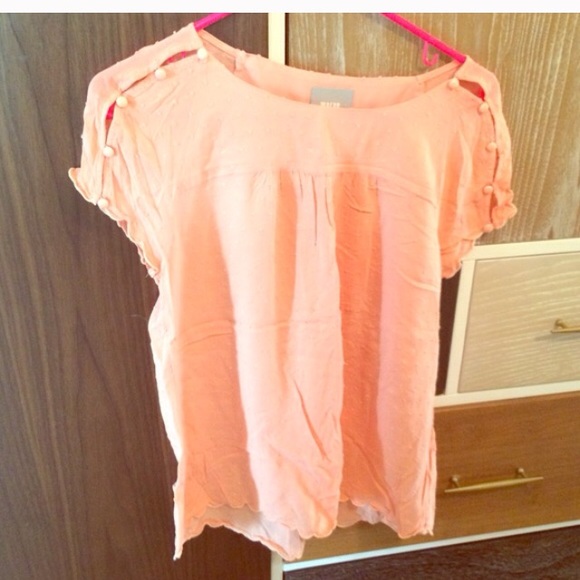 Anthropologie button sleeve top