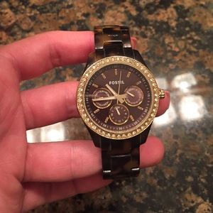 Tortoise shell Fossil watch