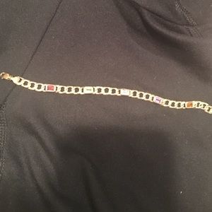 14k gold gemstone bracelet