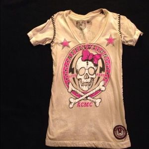 Like new Affliction embellished t-shirt