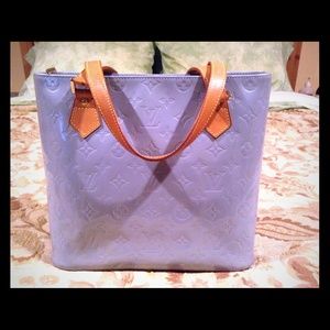 Louis Vuitton, lilac blue, shoulder tote. Gorgeous