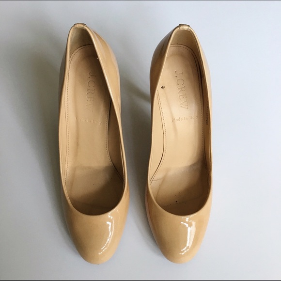 J.Crew Mona nude patent pumps size 6