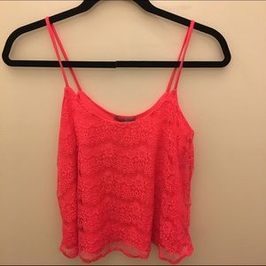 Hot Pink Lace Tank