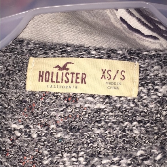 a grey, maroon, and white Hollister sweater. - Picture 2 of 3