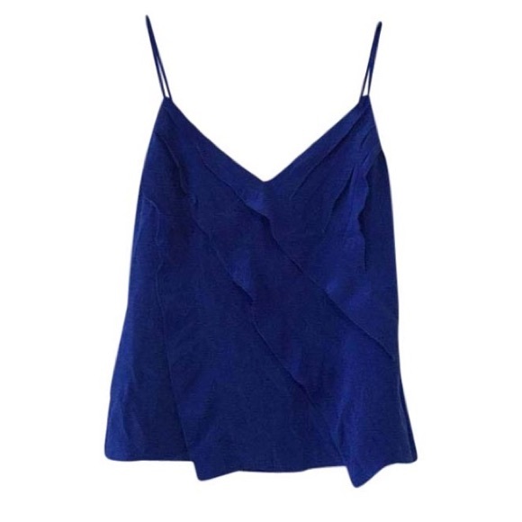 Barneys Co-Op Blue Silk Tank Size Small