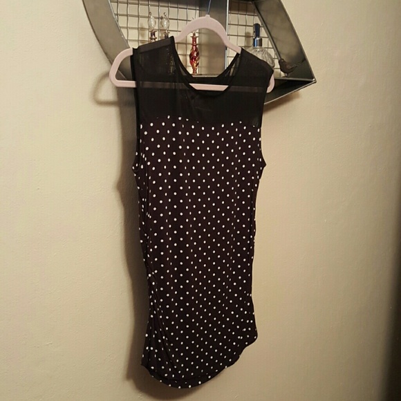 Maurices Tops - Sheer and polka dot top