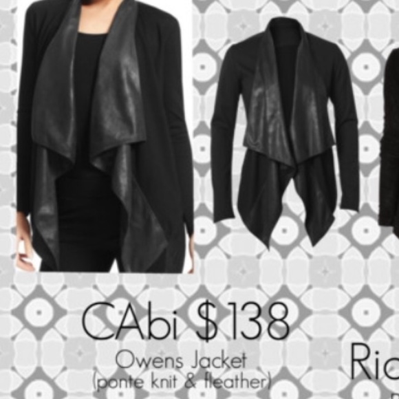 CAbi Jackets & Blazers - Cabi Fleather & Ponti knit jacket