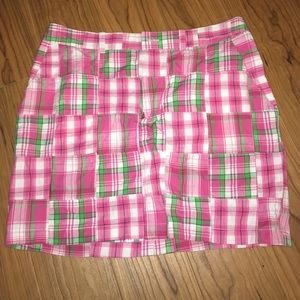 Madras Pink and Green Skirt - Size 8!