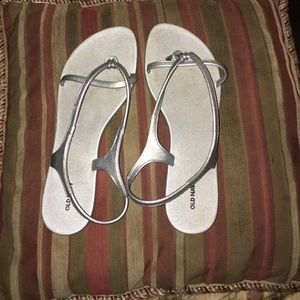 Cute silver sandals