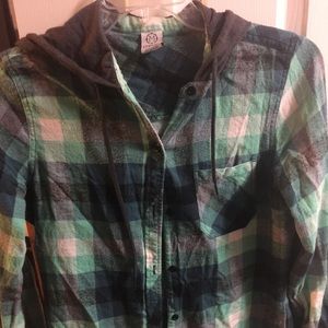 Empyre hooded button up