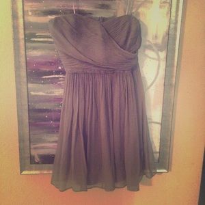 J. Crew silk chiffon dress in graphite!