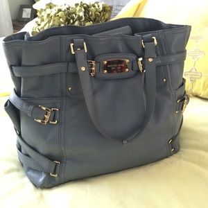 Michael kors powder blue leather handbag