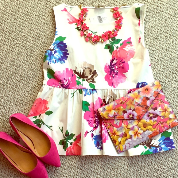 kate spade Tops - Darling Kate Spade Blooms Peplum Top NWT