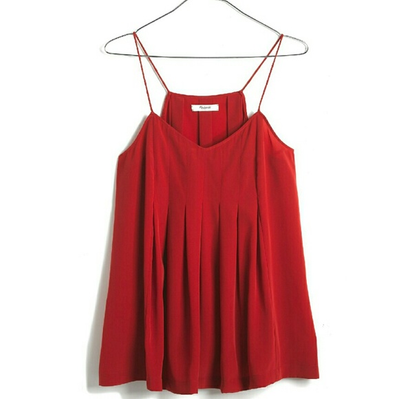 Madewell Coral Silk Cami