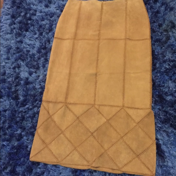 Suede Maxi Skirt