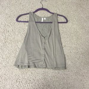Olive green crop top