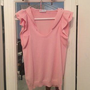 Valentino Red Pink Knit Top - Size Small