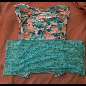 Teal Top with sash