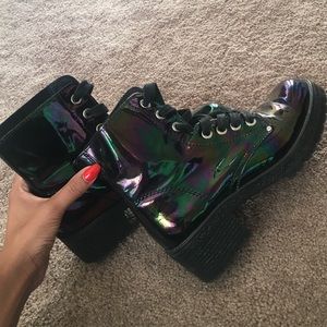 Aldo holographic looking boots