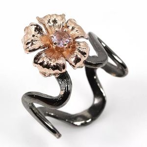 💯% 925 Silver Rodium 🌹Rose gold 💜amethyst ring