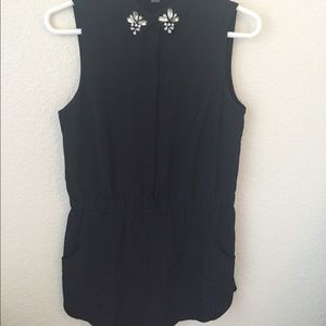 Black romper with jewels